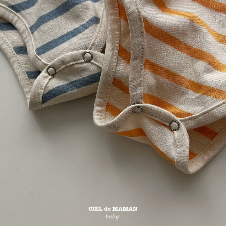 Ciel De Maman - Korean Baby Fashion - #babyootd - Stripes Frill Bodysuit - 11