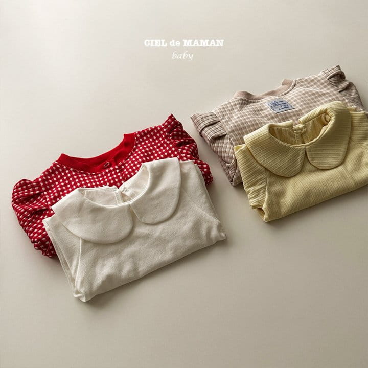 Ciel De Maman - Korean Baby Fashion - #babyootd - Bebe Circle Collar Tee - 8
