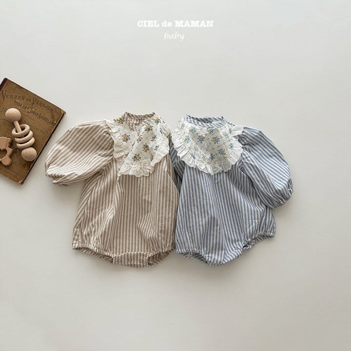 Ciel De Maman - Korean Baby Fashion - #babyootd - Stripes Mix Bodysuit - 8