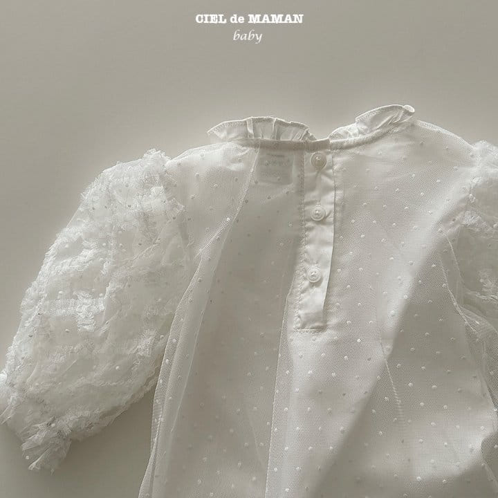 Ciel De Maman - Korean Baby Fashion - #babyootd - Dot Shirring Bodysuit - 3
