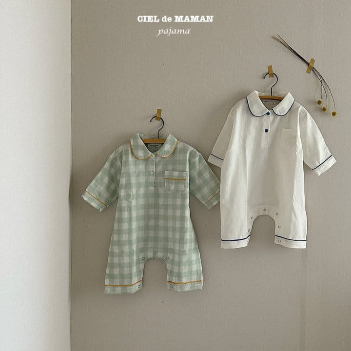 Ciel De Maman - Korean Baby Fashion - #babyoutfit - Sunday Pajama Pure White Baby