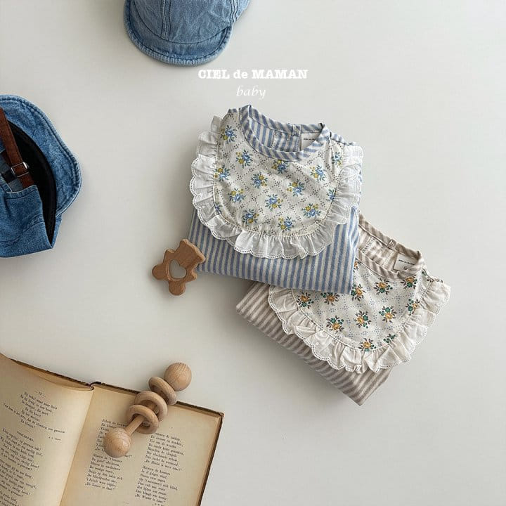 Ciel De Maman - Korean Baby Fashion - #babyoutfit - Stripes Mix Bodysuit - 9