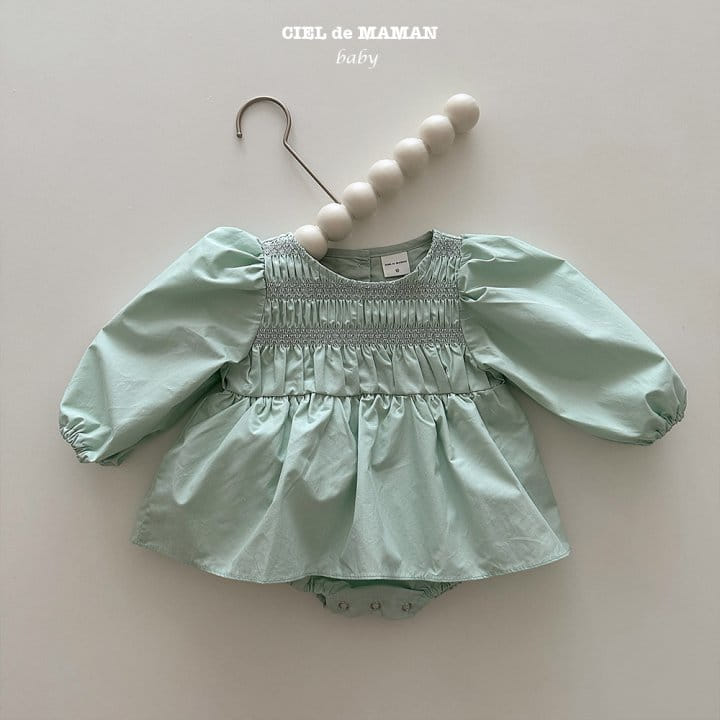 Ciel De Maman - Korean Baby Fashion - #babyoutfit - Smocking Bodysuit - 7