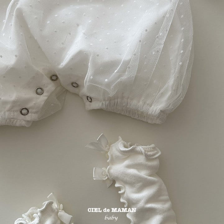 Ciel De Maman - Korean Baby Fashion - #babyootd - Dot Shirring Bodysuit - 4