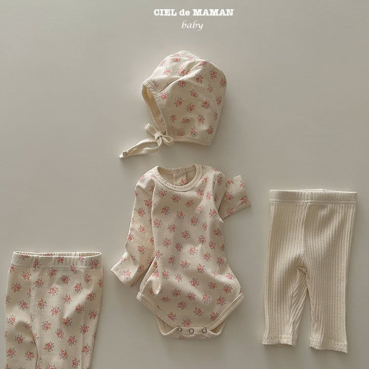 Ciel De Maman - Korean Baby Fashion - #babyoutfit - Flower Lounge Set - 3
