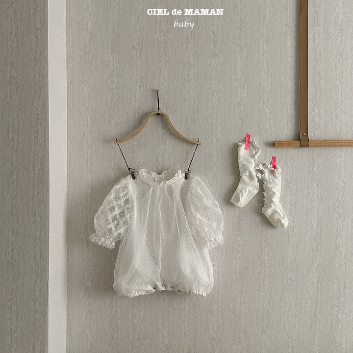 Ciel De Maman - Korean Baby Fashion - #onlinebabyboutique - Dot Shirring Bodysuit - 7