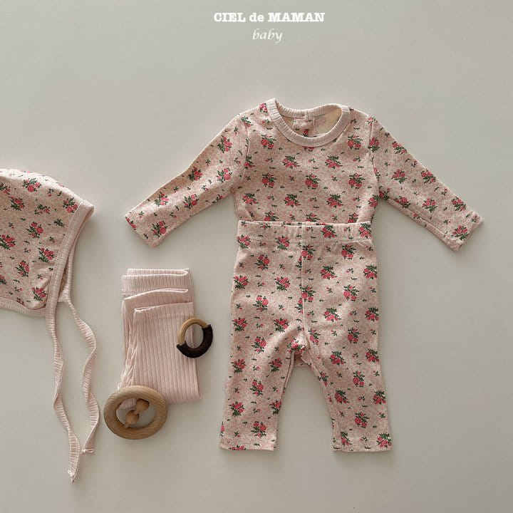 Ciel De Maman - Korean Baby Fashion - #onlinebabyboutique - Flower Lounge Set - 6