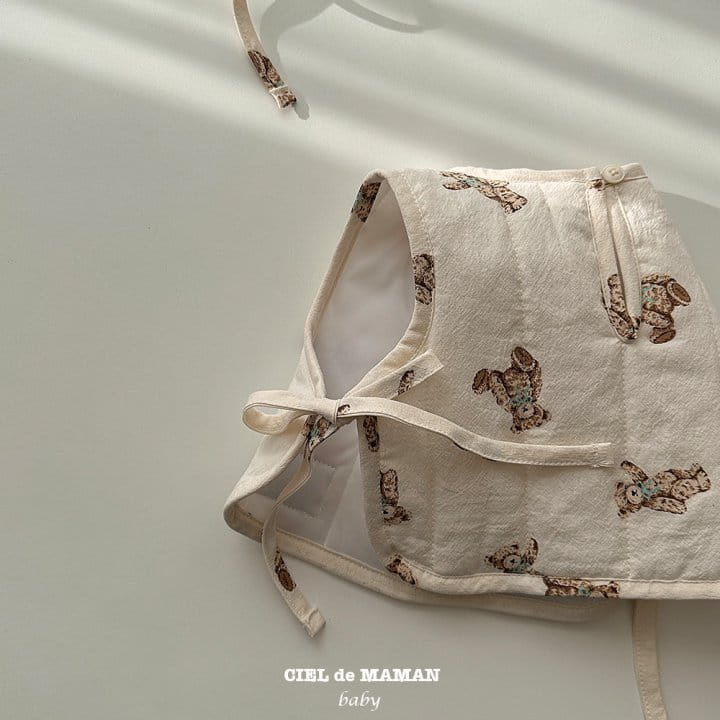 Ciel De Maman - Korean Baby Fashion - #onlinebabyshop - Bib Vest Bonnet Set - 2