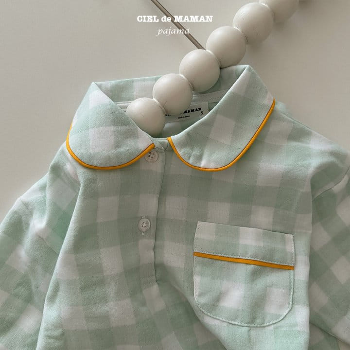 Ciel De Maman - Korean Baby Fashion - #onlinebabyshop - Sunday Pajama Apple Mint Baby - 3