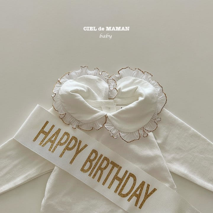 Ciel De Maman - Korean Baby Fashion - #onlinebabyshop - Birth Day Bodysuit