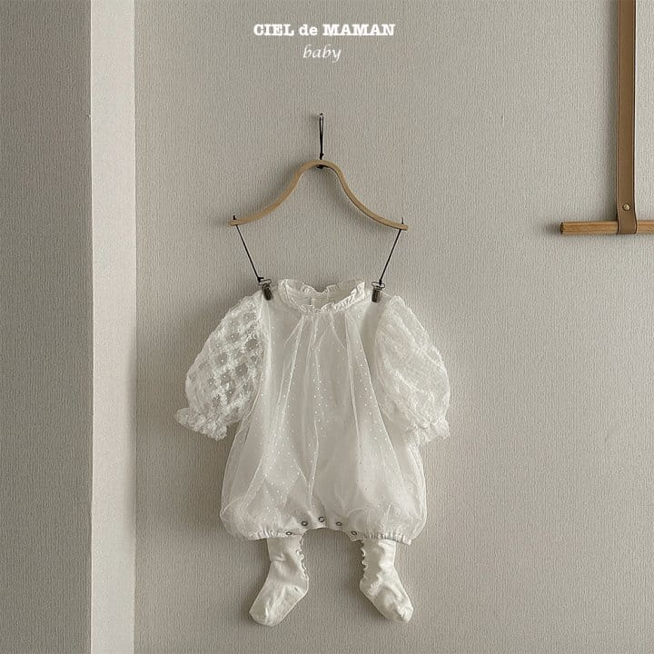 Ciel De Maman - Korean Baby Fashion - #onlinebabyshop - Dot Shirring Bodysuit - 8