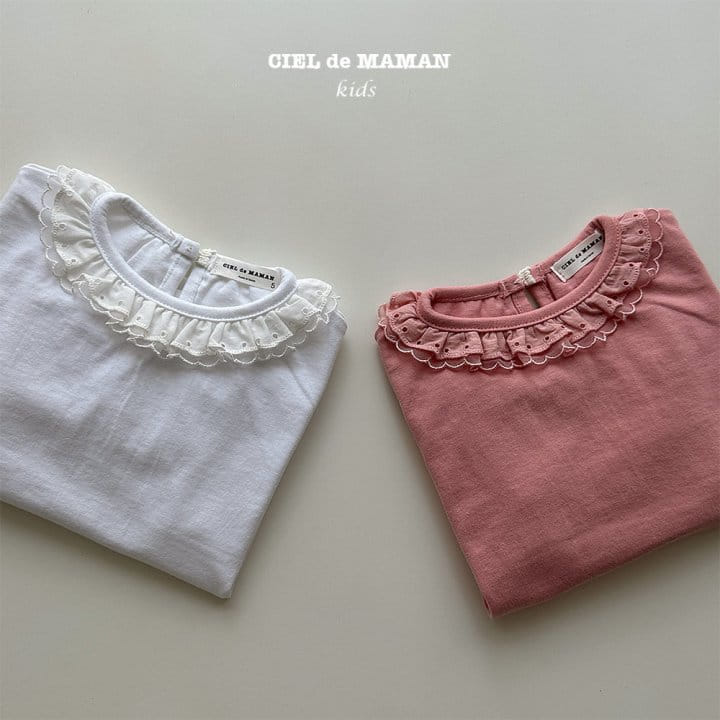 Ciel De Maman - Korean Children Fashion - #kidsshorts - Frill Tee - 2