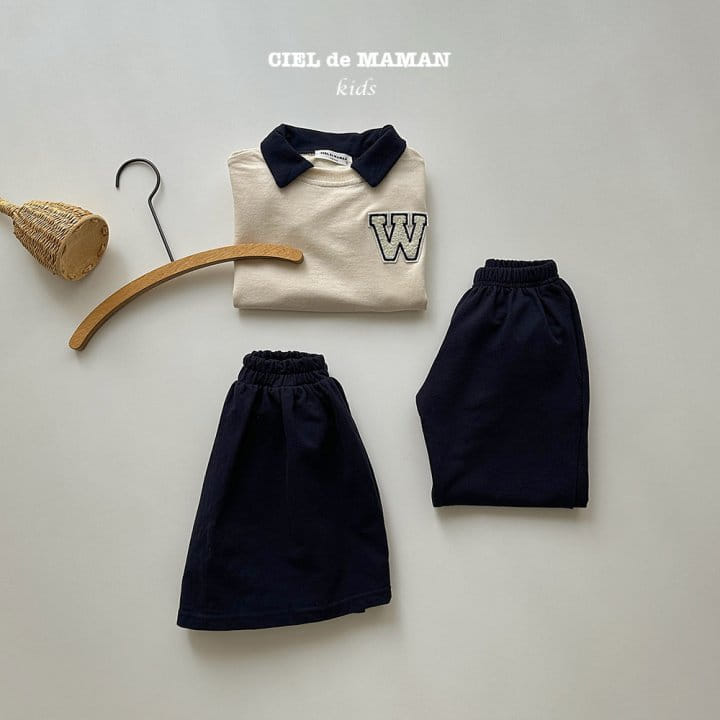 Ciel De Maman - Korean Children Fashion - #kidsshorts - W Top Bottom Set