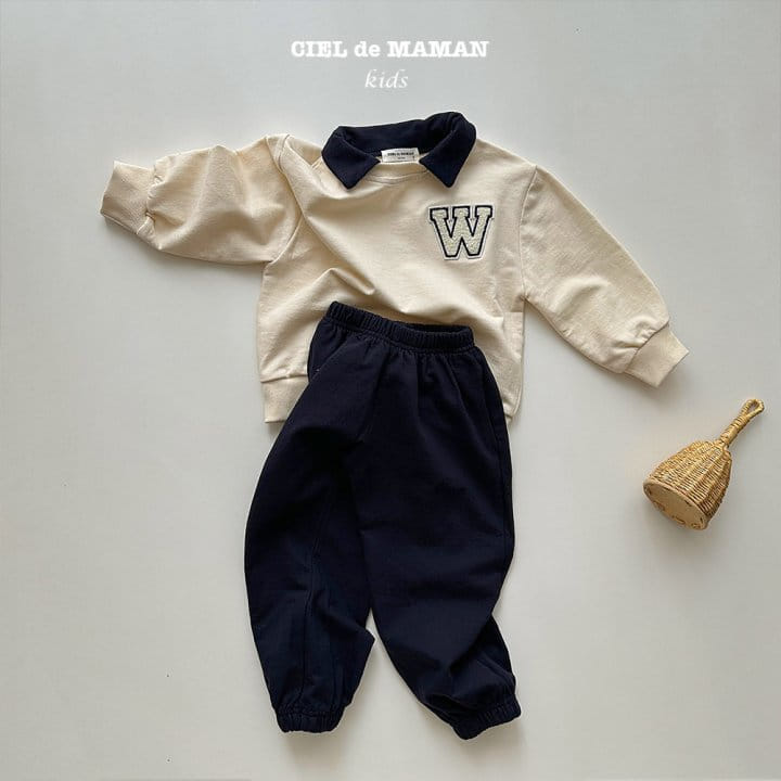 Ciel De Maman - Korean Children Fashion - #kidzfashiontrend - W Top Bottom Set - 3
