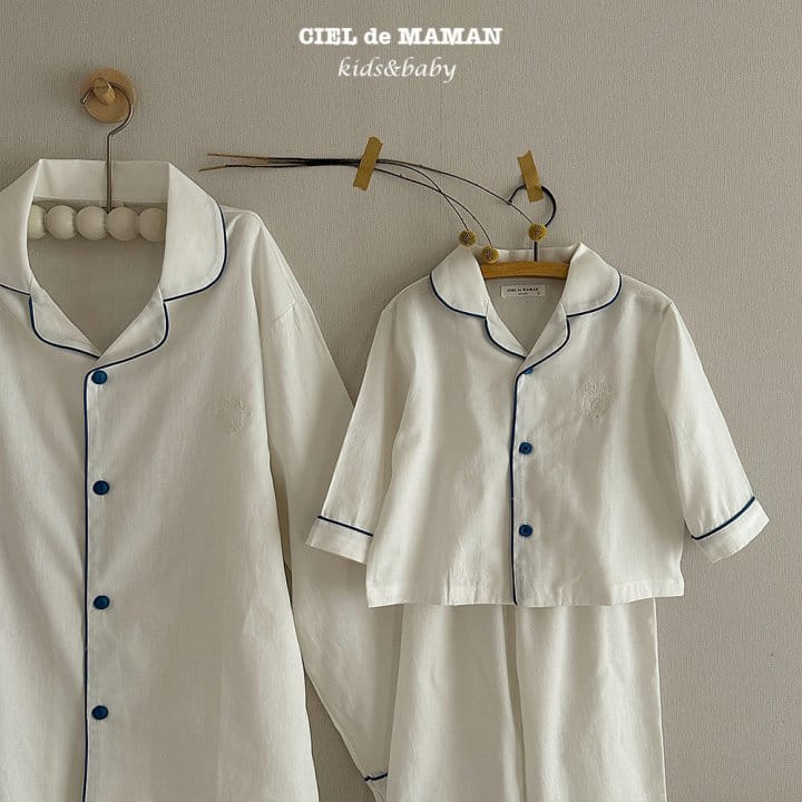 Ciel De Maman - Korean Children Fashion - #magicofchildhood - Sunday Pajama Pure White - 4