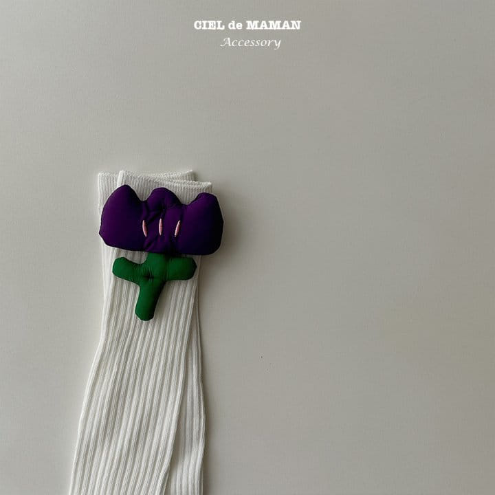 Ciel De Maman - Korean Children Fashion - #prettylittlegirls - Volume Flower Knee Socks (2~8y) - 2