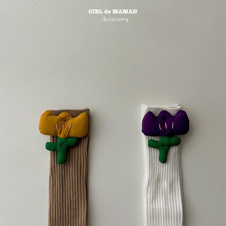 Ciel De Maman - Korean Children Fashion - #stylishchildhood - Volume Flower Knee Socks (2~8y) - 5