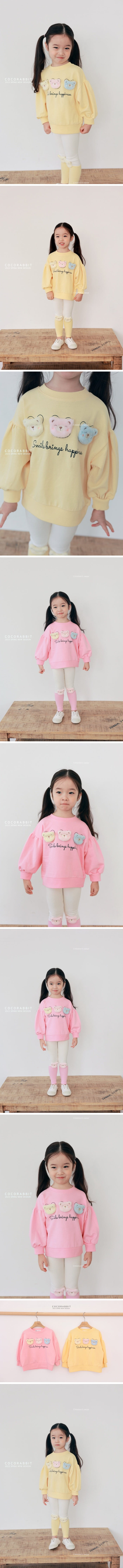 Coco Rabbit - Korean Children Fashion - #Kfashion4kids - Bear Three Sweatshirt