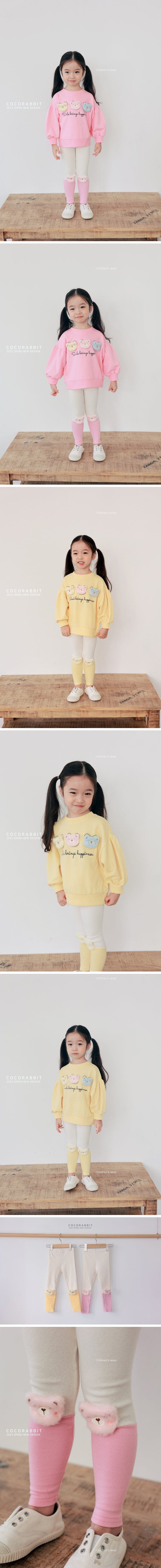 Coco Rabbit - Korean Children Fashion - #kidzfashiontrend - Bear Color Leggings