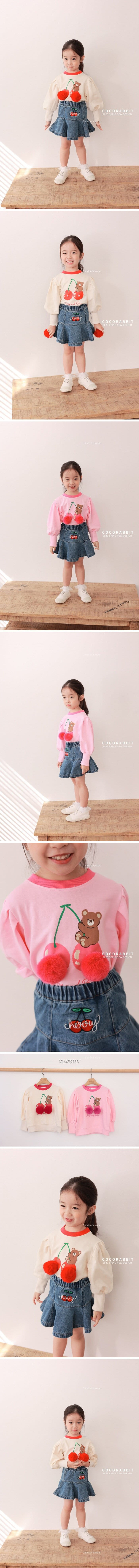 Coco Rabbit - Korean Children Fashion - #prettylittlegirls - Bell Cherry Sweatshirt