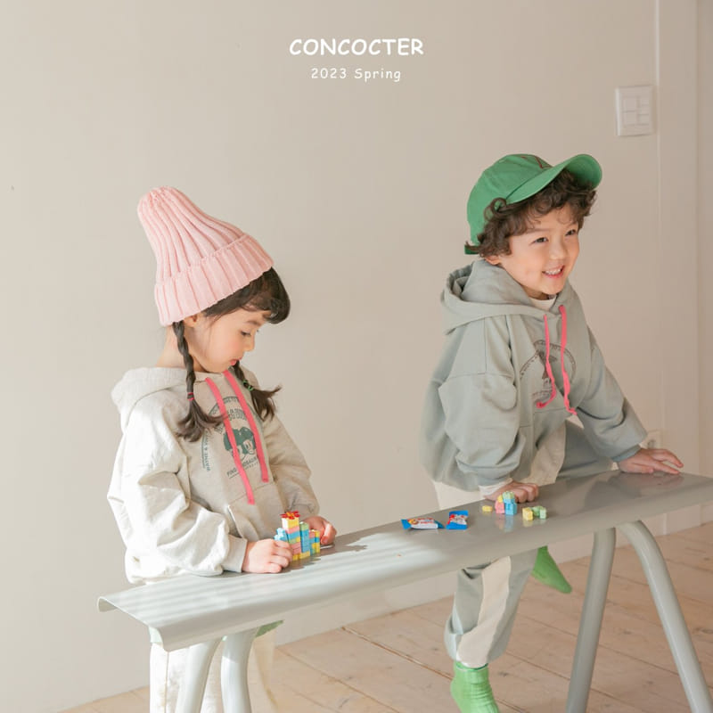 Concocter - Korean Children Fashion - #Kfashion4kids - Milk Tea Top Bottom Set - 11