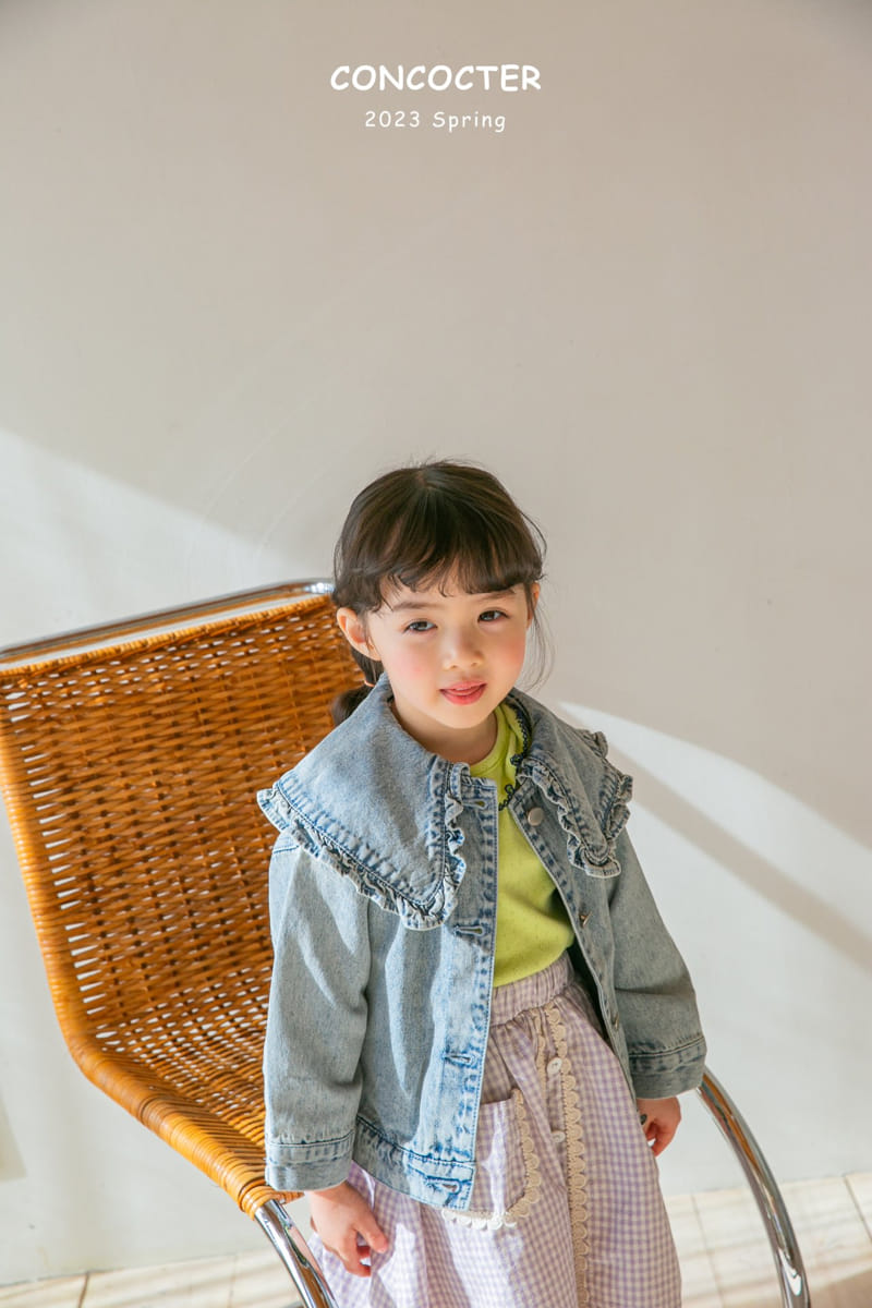 Concocter - Korean Children Fashion - #stylishchildhood - Denim Frill Jacket - 4