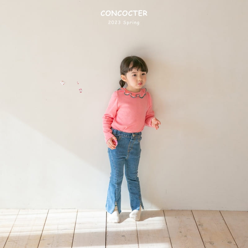 Concocter - Korean Children Fashion - #childrensboutique - Denim Slit Pants - 7