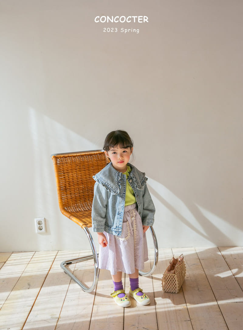 Concocter - Korean Children Fashion - #childrensboutique - Denim Frill Jacket - 5