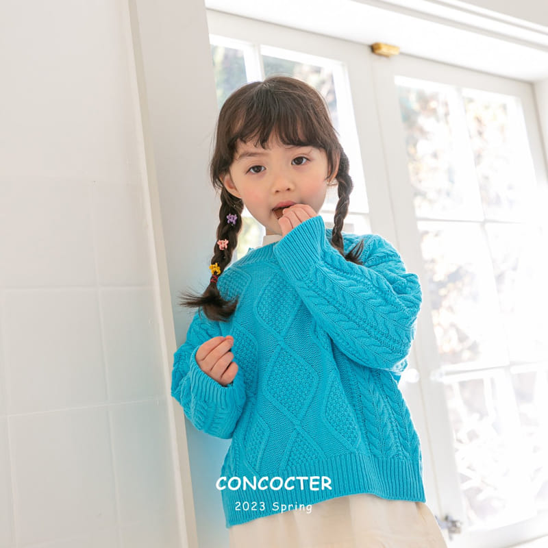 Concocter - Korean Children Fashion - #discoveringself - Sweet Fisher Round Knit Tee - 3