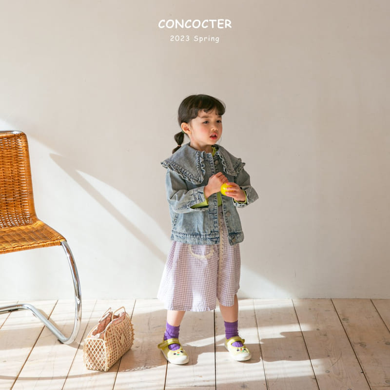Concocter - Korean Children Fashion - #fashionkids - Denim Frill Jacket - 8