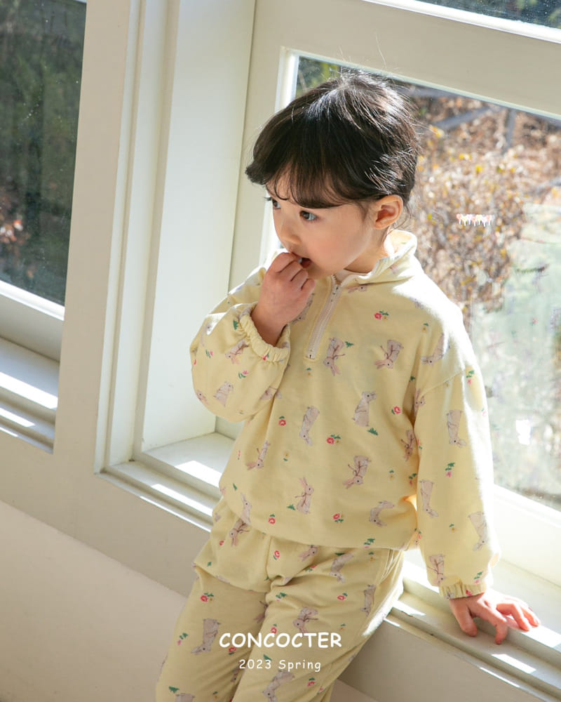 Concocter - Korean Children Fashion - #kidsstore - Bebe Barnie Zip-up Top Bottom Set - 8