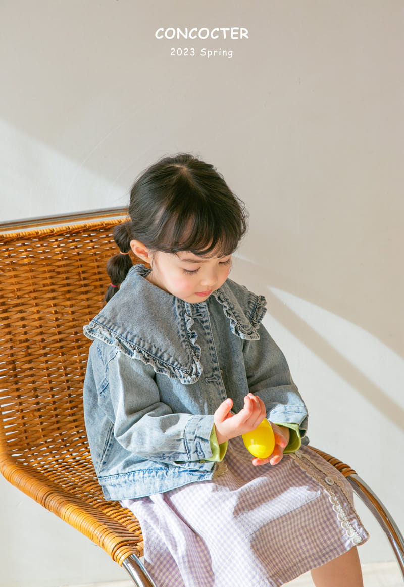 Concocter - Korean Children Fashion - #kidzfashiontrend - Denim Frill Jacket - 11