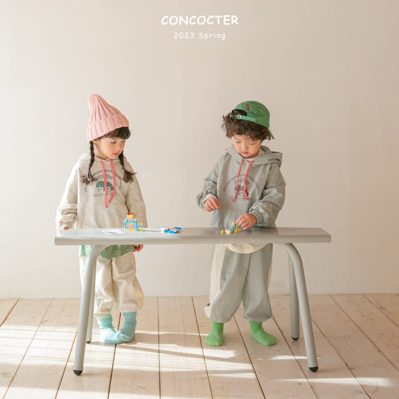 Concocter - Korean Children Fashion - #littlefashionista - Milk Tea Top Bottom Set - 12