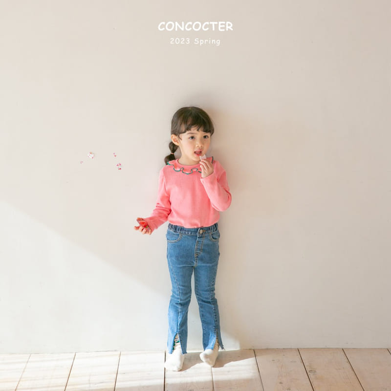 Concocter - Korean Children Fashion - #minifashionista - Denim Slit Pants