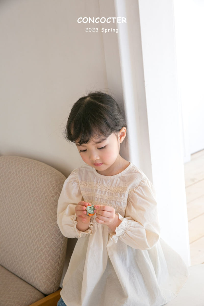 Concocter - Korean Children Fashion - #stylishchildhood - Lace Blouse - 8