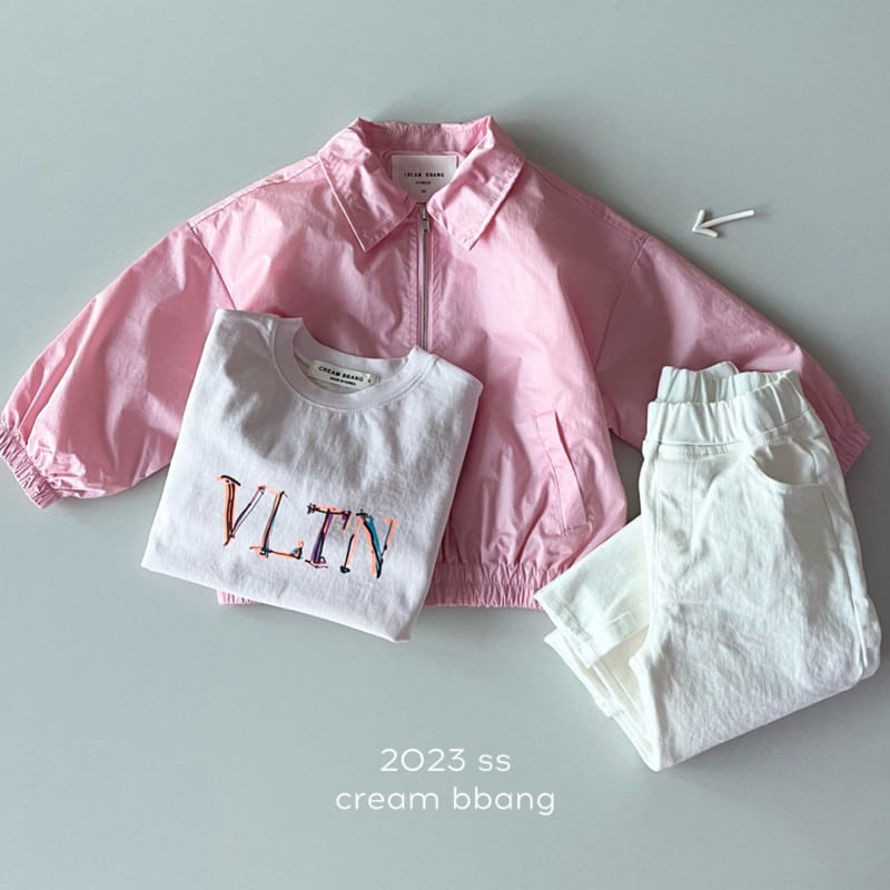 Cream Bbang - Korean Children Fashion - #discoveringself - V L Single Tee - 3
