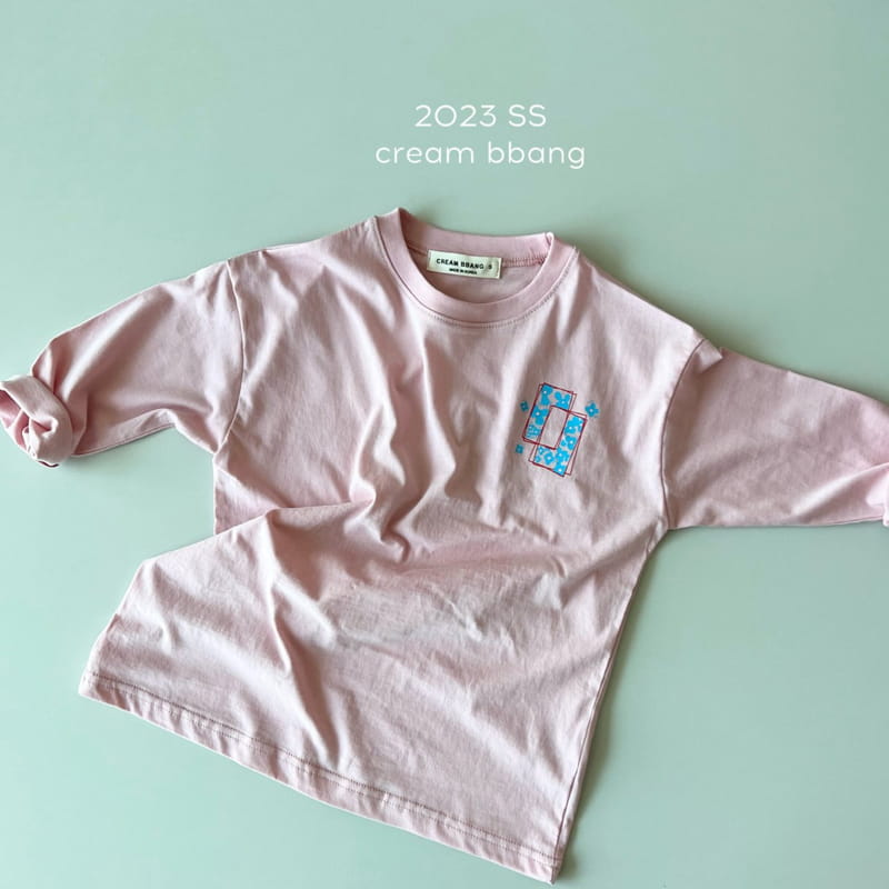 Cream Bbang - Korean Children Fashion - #discoveringself - Flower Front Back Tee