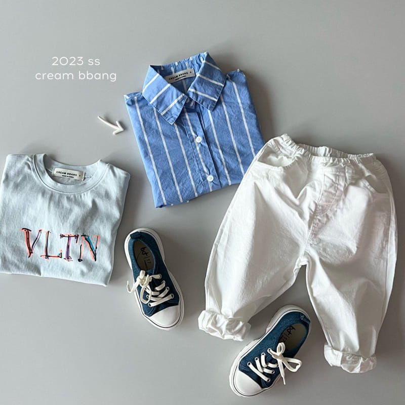 Cream Bbang - Korean Children Fashion - #discoveringself - V L Single Tee - 4