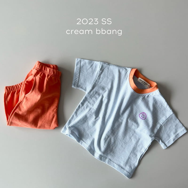Cream Bbang - Korean Children Fashion - #littlefashionista - Smile Stripes Tee - 10