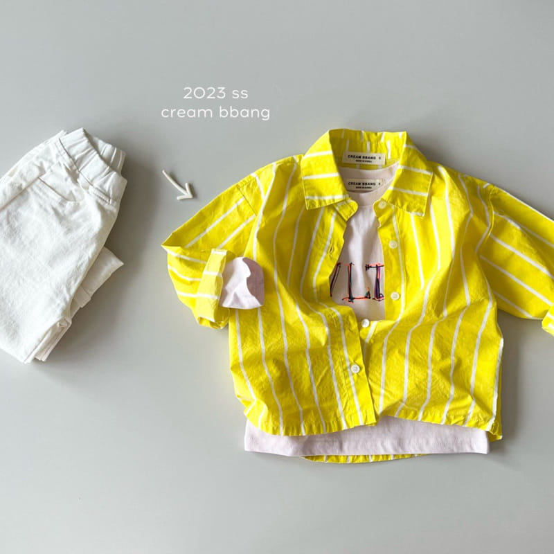 Cream Bbang - Korean Children Fashion - #littlefashionista - Stripes Shirt - 4