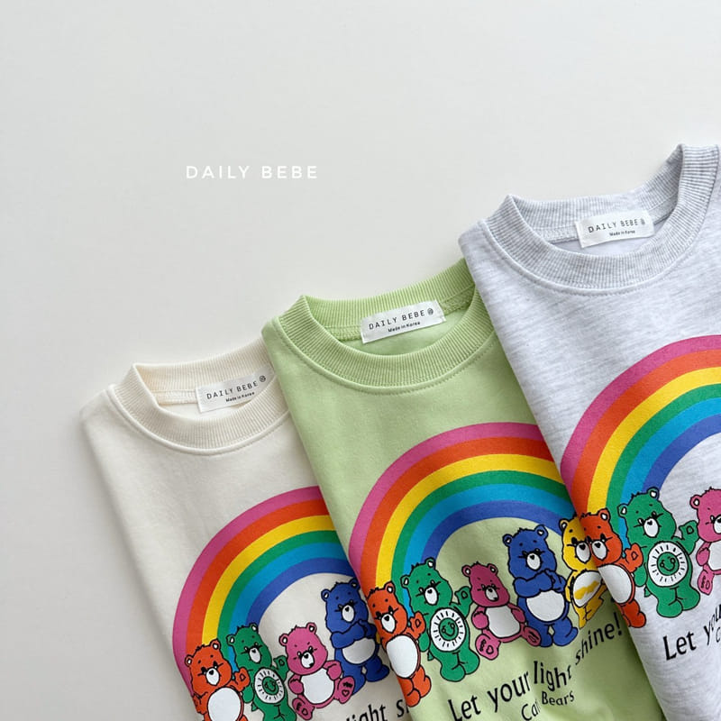 Daily Bebe - Korean Children Fashion - #childofig - Rainbow Bear Top Bottom Set - 4