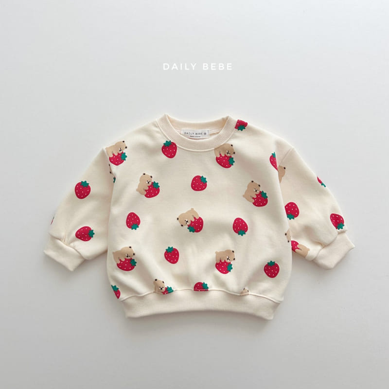 Daily Bebe - Korean Children Fashion - #designkidswear - Strawberry BEar One-piece