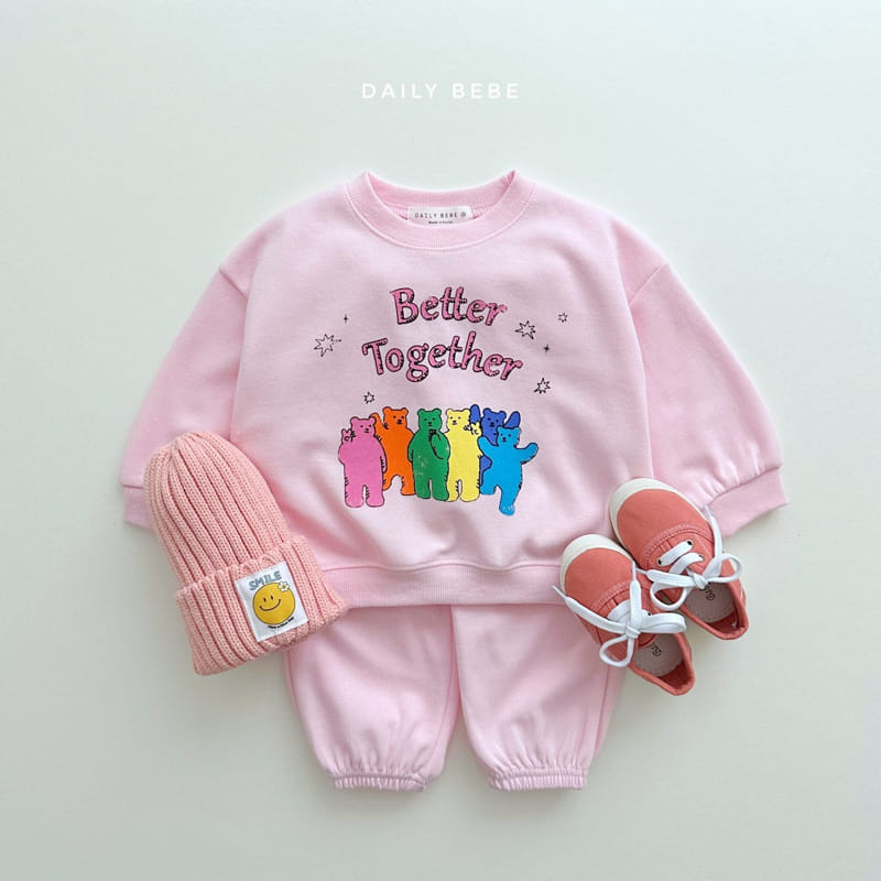 Daily Bebe - Korean Children Fashion - #designkidswear - Together Top Bottom Set - 2