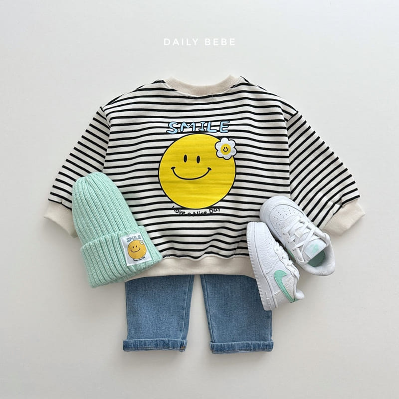 Daily Bebe - Korean Children Fashion - #fashionkids - Smile Sweatshirt - 10