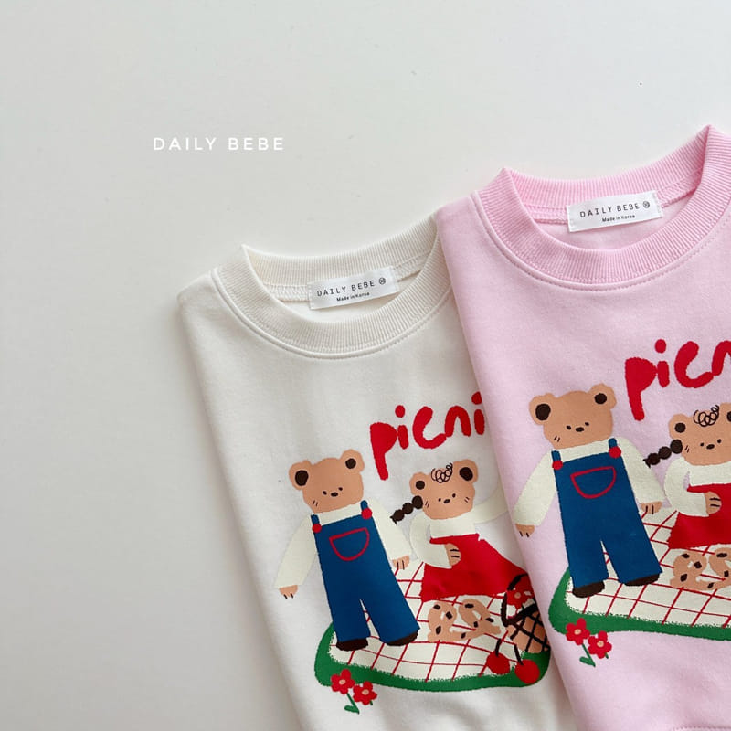 Daily Bebe - Korean Children Fashion - #fashionkids - Picnic Sweatshirt - 9