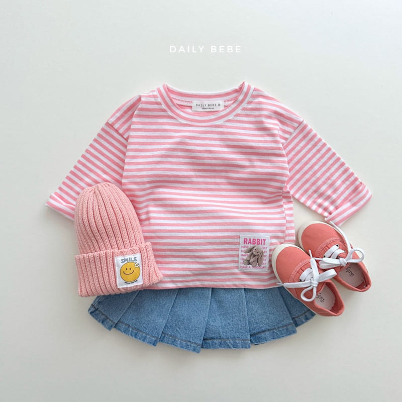 Daily Bebe - Korean Children Fashion - #magicofchildhood - Patch Stripes Tee - 2