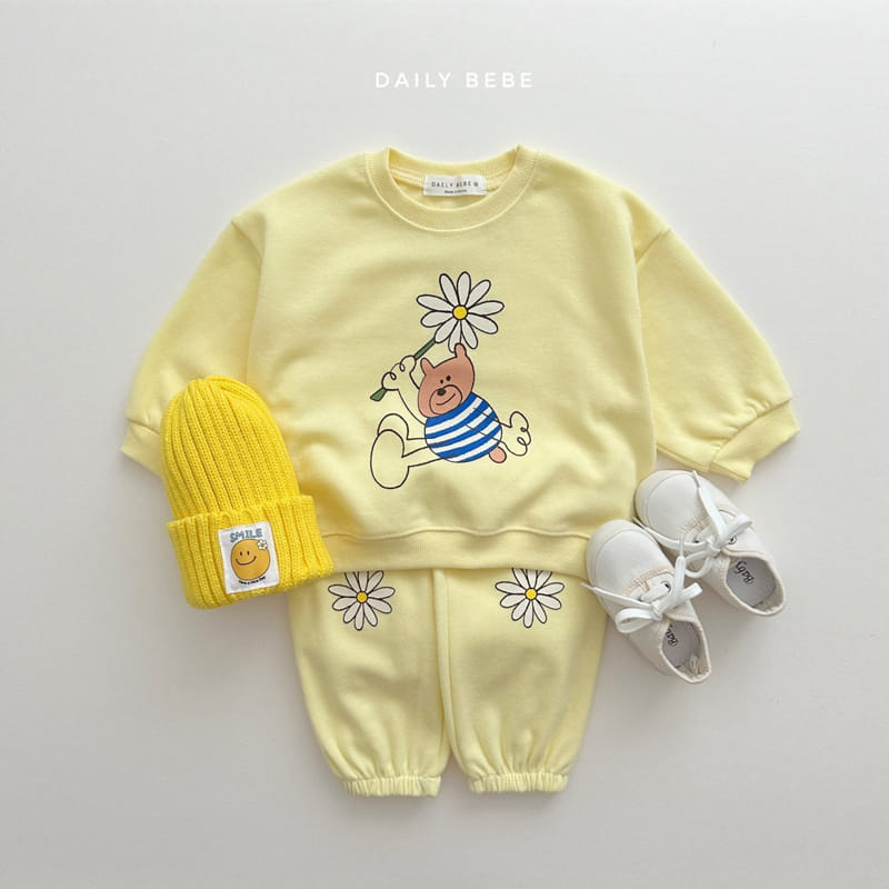 Daily Bebe - Korean Children Fashion - #magicofchildhood - Knee Bear Rabbit Top Bottom Set - 3