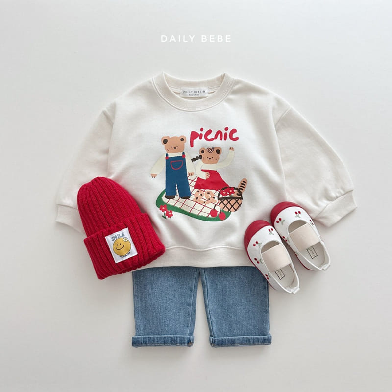 Daily Bebe - Korean Children Fashion - #toddlerclothing - Picnic Sweatshirt - 4
