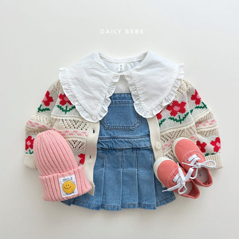 Daily Bebe - Korean Children Fashion - #stylishchildhood - New Collar Blouse Simple - 3