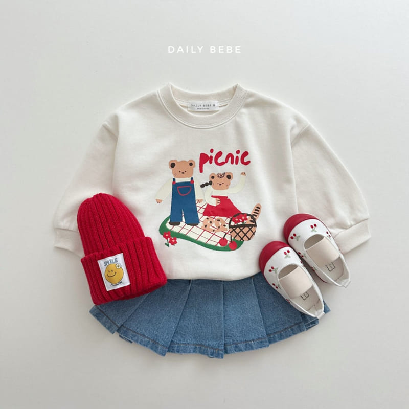 Daily Bebe - Korean Children Fashion - #toddlerclothing - Picnic Sweatshirt - 3
